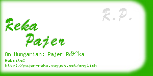 reka pajer business card